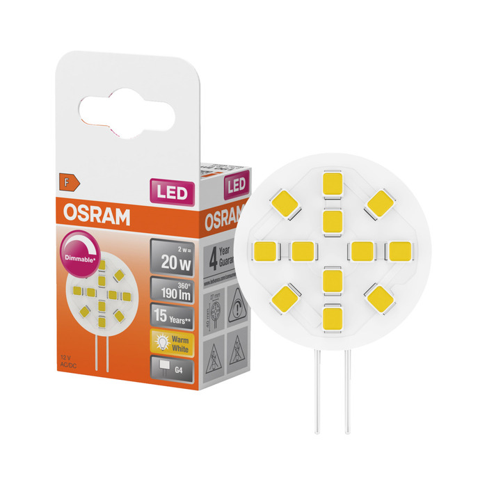 Osram LED Special Pin stiftpære rund G4 2 W